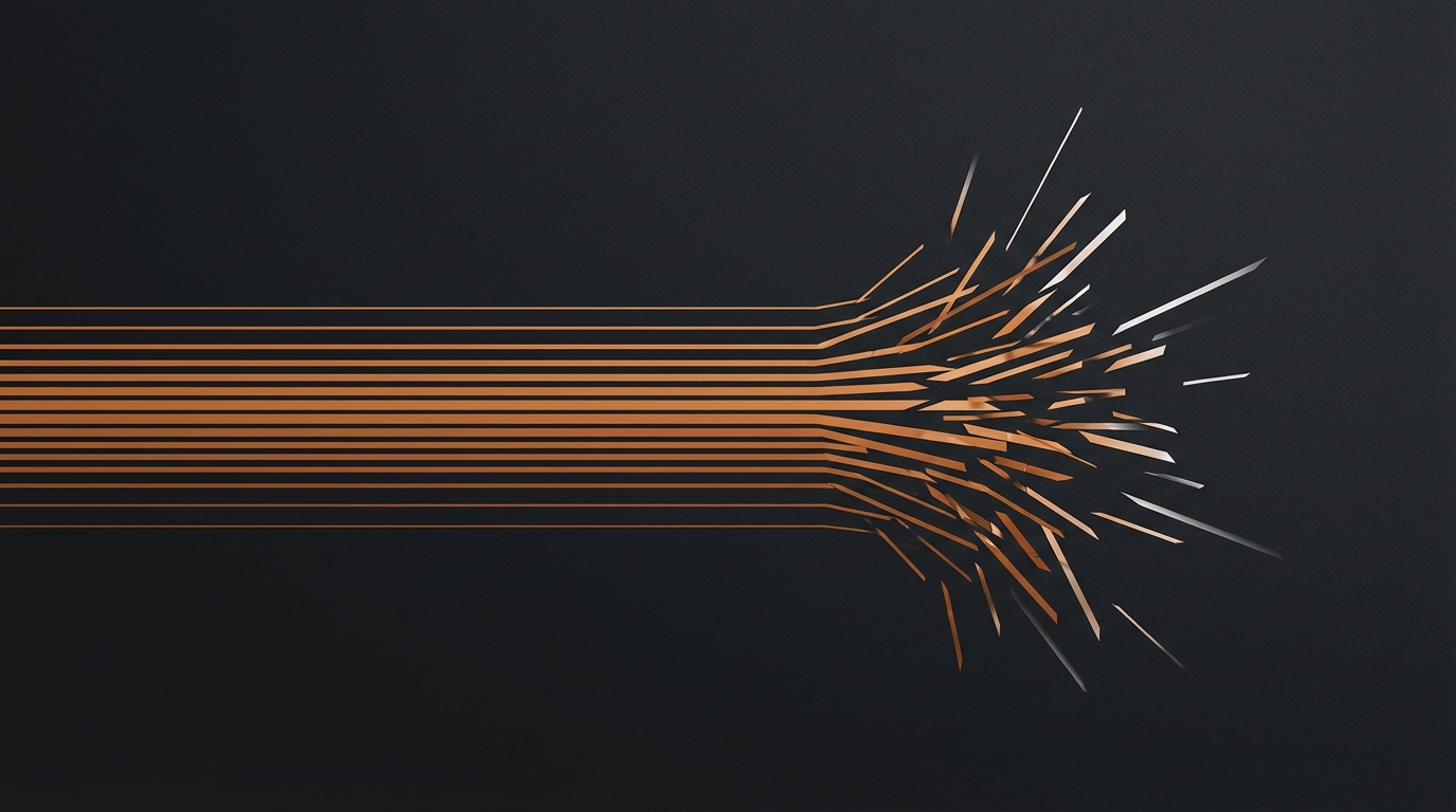 Abstract illustration for the article Why AI coding makes requirement ambiguity more expensive